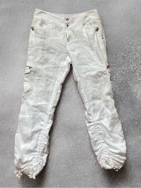 INC International Concepts White Drawstring Cargo Pants